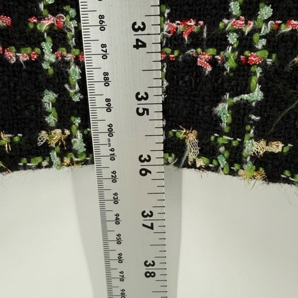 Tuckernuck Jackie Holly Tinsel Tweed Short Sleeve Dress Black Size Large Festive - Picture 9 of 9